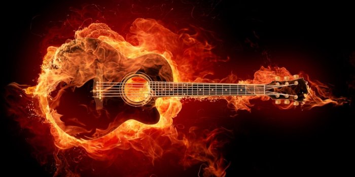 1920x1200 guitar wallpaper fire guitar 002