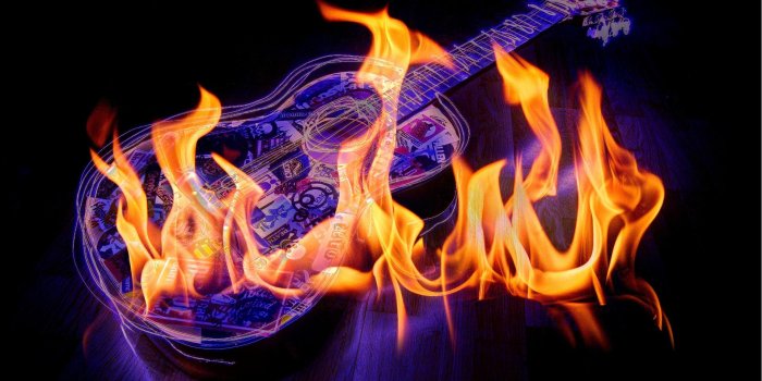 1920x1200 Fire Guitar Wallpaper , (64+) Pictures