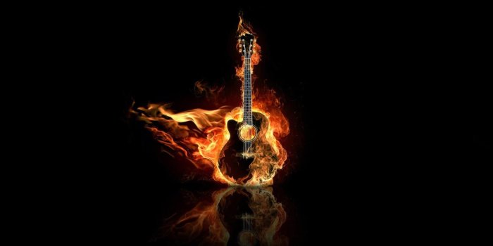 1920x1080 Guitar, fire, HD wallpaper | Wallpaperbetter