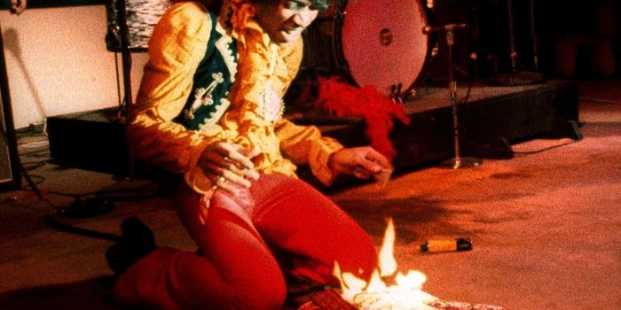 1920x1080 Jimi Hendrix setting his guitar on fire at the Monterey Pop Music