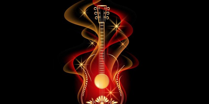 1620x1080 Guitar On Fire Wallpapers Widescreen