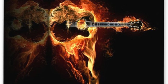 1500x1216 Amazon.com : Fire Flame Guitar Wallpaper Mouse pad Gaming Mouse