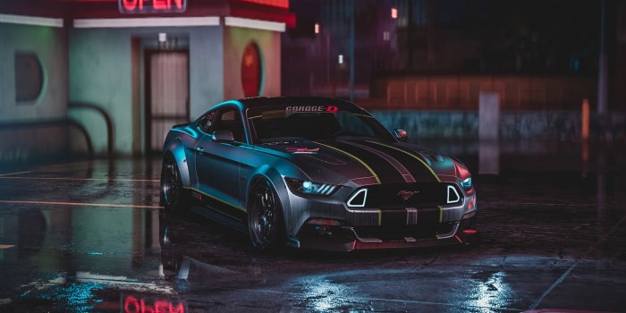 1680x1050 1680x1050 Ford Mustang Gt Neon Harmony 4k 1680x1050 Resolution HD