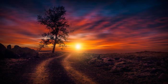 2048x1152 Beautiful Sunset On Dirt Road New - Yamaha Dirt Bike Wallpaper