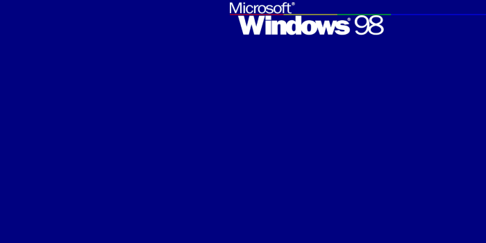 1366x768 Windows 98 Desktop posted by John Peltier
