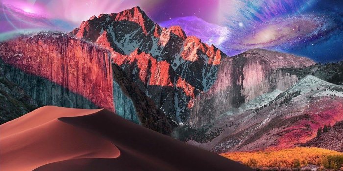 1321x743 Every Mac wallpaper from Cheetah to Catalina in one image - 9to5Mac