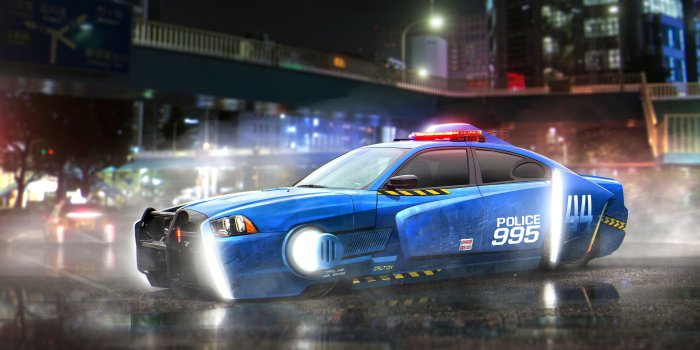 3840x2160 Download 3840x2160 Blade Runner, Police Car, Spinner, Sci-fi