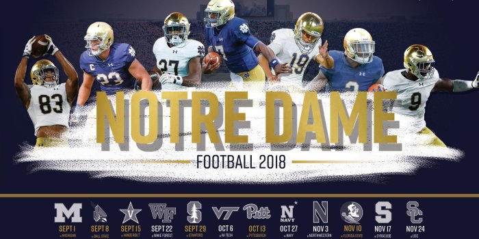 1920x1080 2018 Notre Dame Football Schedule Desktop Background | Irish
