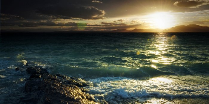 1920x1200 Coast evening sun wallpaper | 1920x1200 | #29701