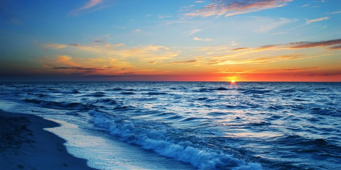 6144x4096 Sea, beach, evening, sun, sunset wallpaper | beach | Wallpaper Better