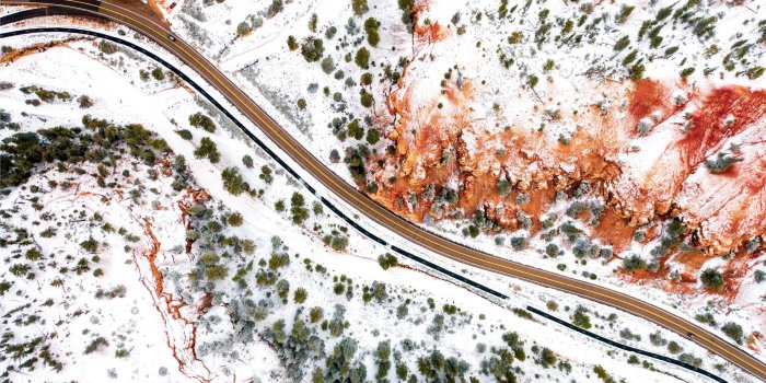 2560x1600 aerial photography of farm road Mac Wallpaper Download