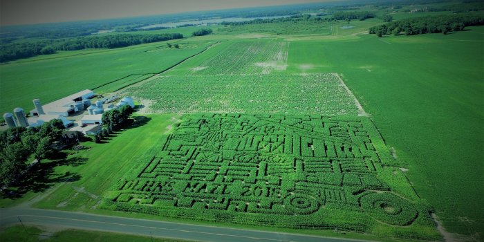 2048x1152 2018 09 18 Submitted Dehn's Pumpkings corn maze and farm aerial