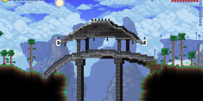 1920x1080 My first 3D-ish build. Any tips or advice? : Terraria