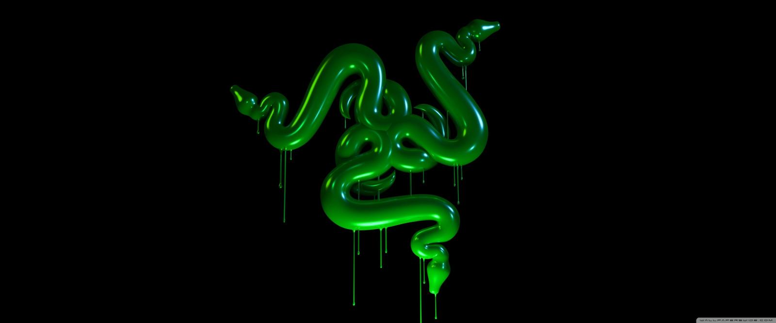 3840x1600 Download Razer Snakes Slime Background UltraHD Wallpaper