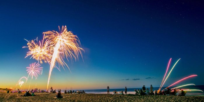 1332x850 Wallpaper salute, fireworks, USA, North Carolina, Independence Day