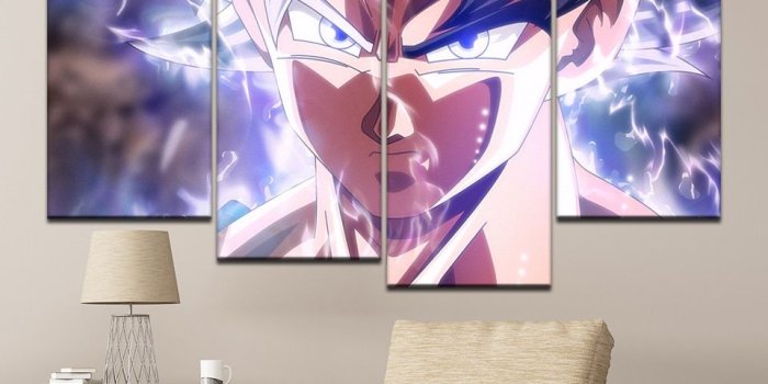 960x960 Canvas Painting Goku Mastered Ultra Instinct Vs Jiren 4 Pieces