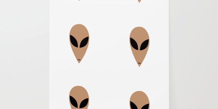 1500x1500 Alien head in cartoon stlye Wallpaper by fanatoonic | Society6