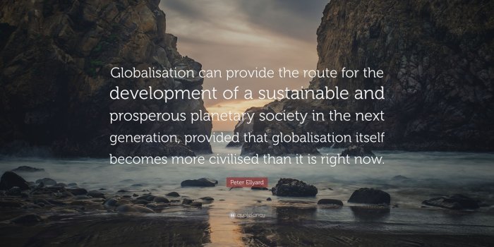 3840x2160 Peter Ellyard Quote: “Globalisation can provide the route for the