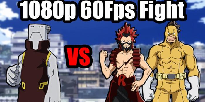 1920x1080 60ᶠᵖˢ] Team Sato and Kirishima vs Cementoss - Boku no Hero