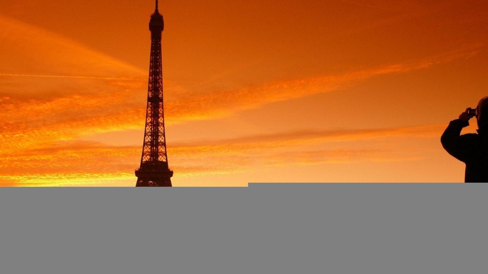 1920x1080 Free download Sunset Eiffel Tower HD Desktop Wallpaper HD Desktop