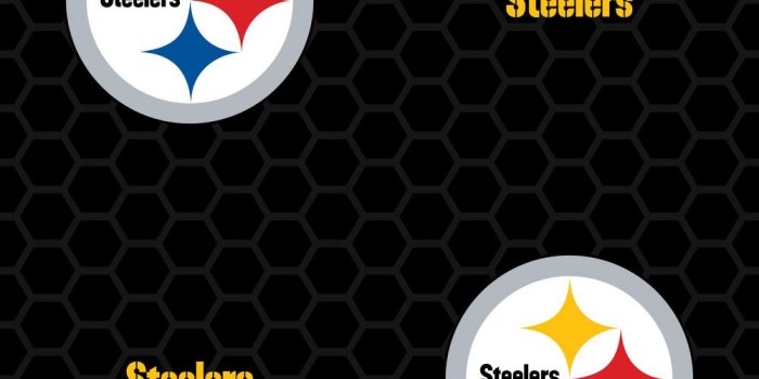 1000x1000 Fathead Pittsburgh Steelers Logo Pattern Black Smooth Peel and