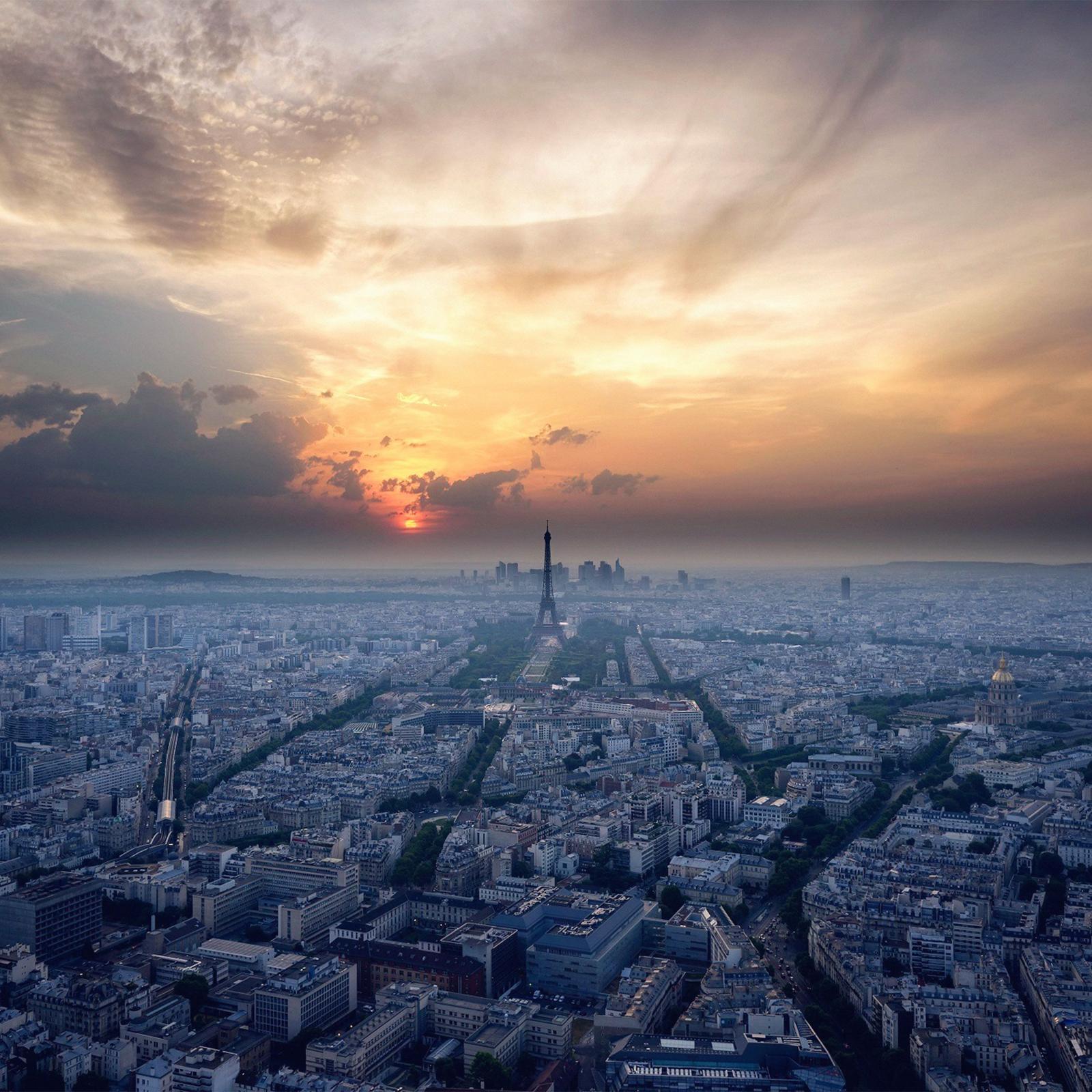 2732x2732 ne41-eiffel-tower-sky-view-paris-france-vacation-sunset-wallpaper
