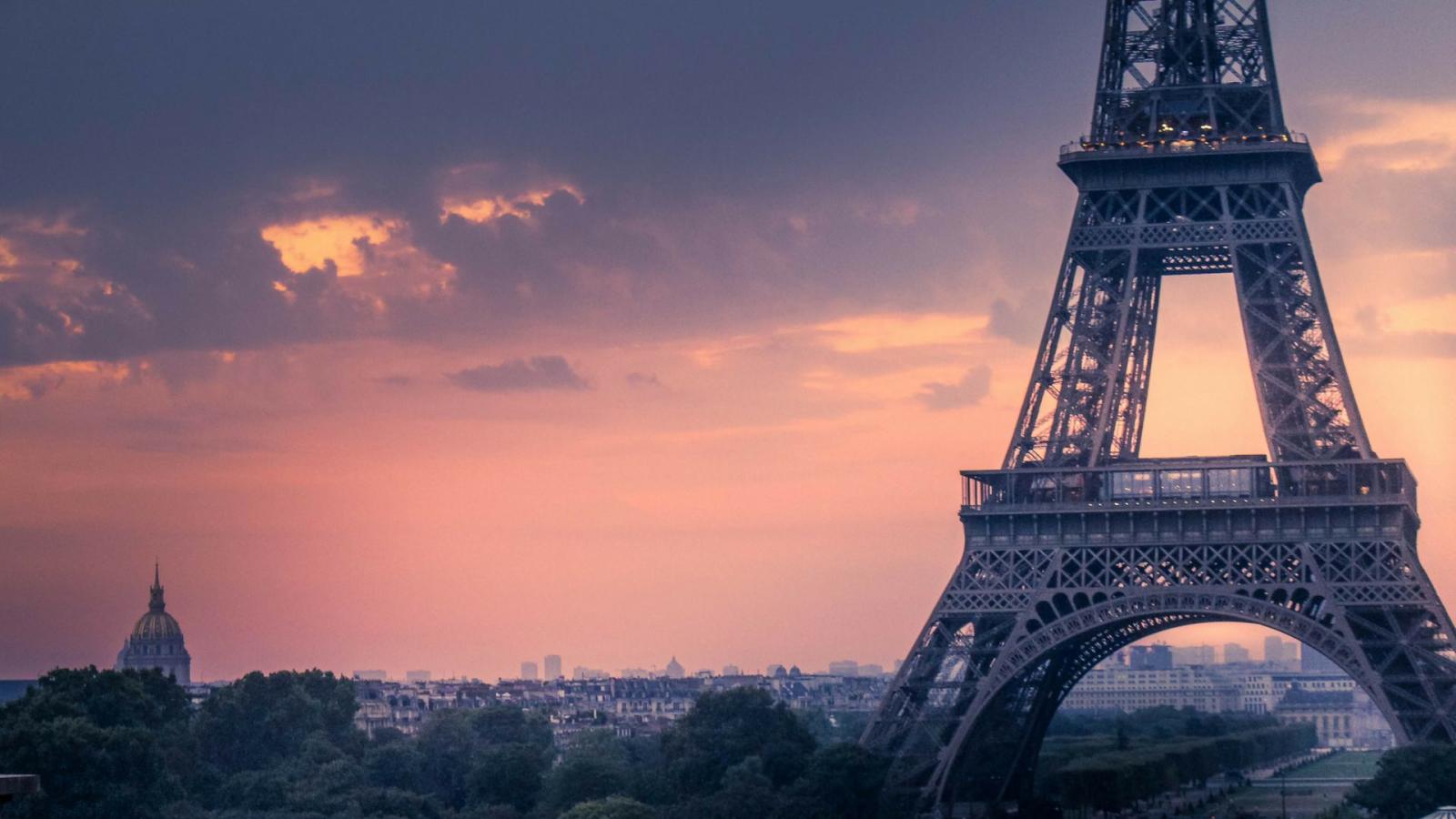 1920x1080 sunset in paris | Download Wallpapers