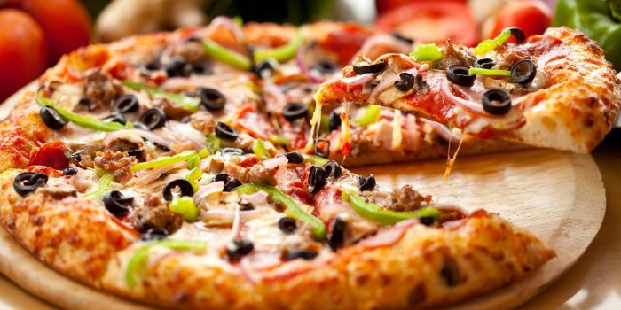 1980x1080 Download 1980x1080 Pizza Piece, Vegetables, Cheese, Olive