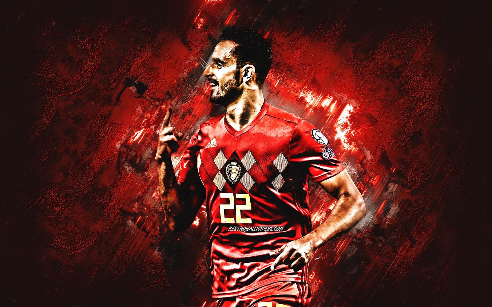 2880x1800 Download wallpapers Nacer Chadli, Belgium national football team