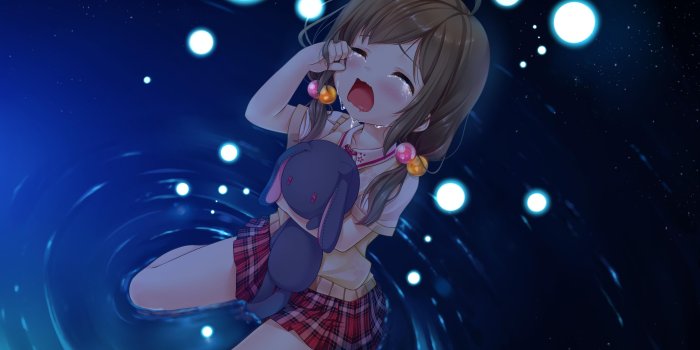 3840x2160 Crying anime Gril HD wallpaper download