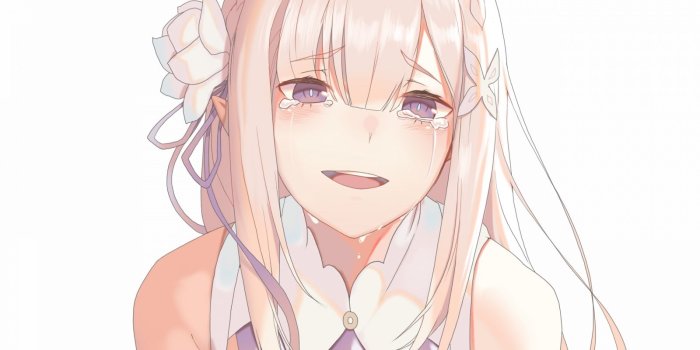 1600x900 Download 1600x900 wallpaper crying, emilia, re:zero, anime girl