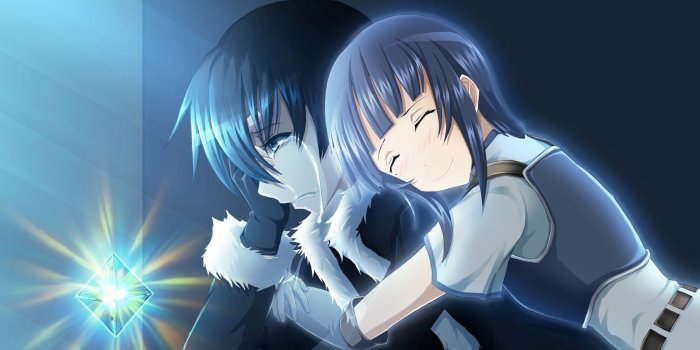 1807x1024 blue blue eyes blue hair short hair blush anime anime boys crying