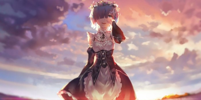 1332x850 Wallpaper girl, tears, anime, art, crying, Rem, Re: Zero kara