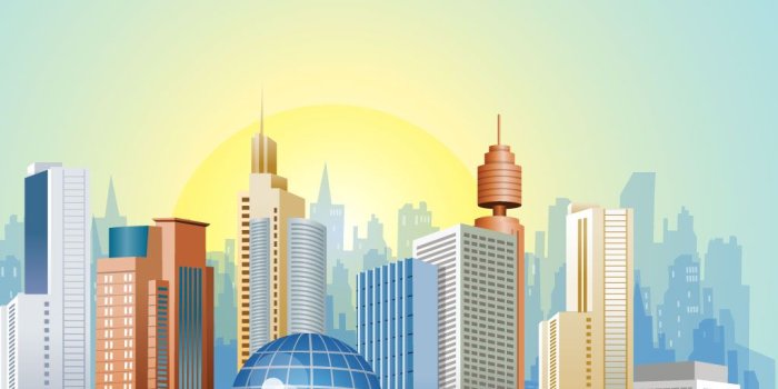 1024x768 City Sunrise