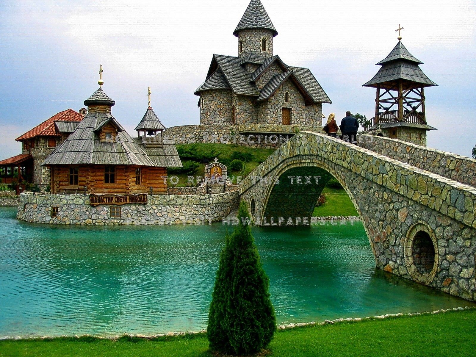 1600x1200 ethno vilage peaceful bridge beautiful