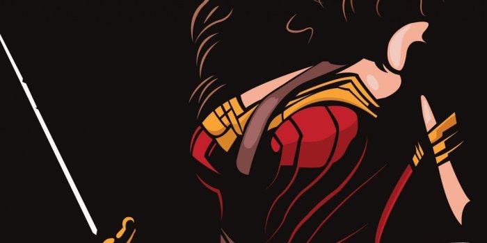 1125x2436 Wonder Woman, minimal, DC comics, superhero, art, 1125x2436