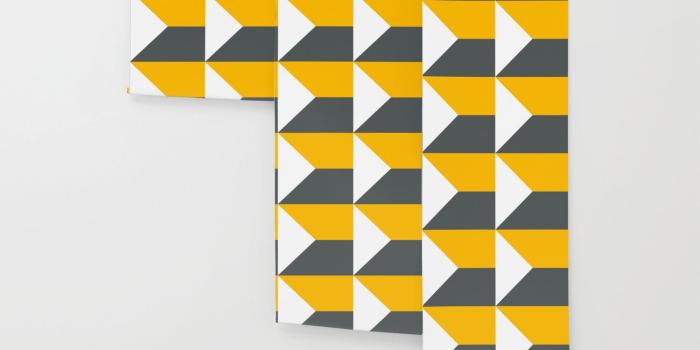1500x1500 Yellow Grey White Abstract Geometric Art Wallpaper by koovox