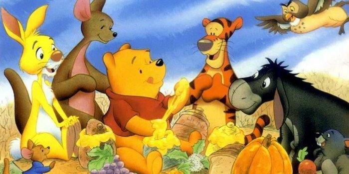 1024x768 Thanksgiving Wallpaper Winnie The Pooh And Friends - Winnie The
