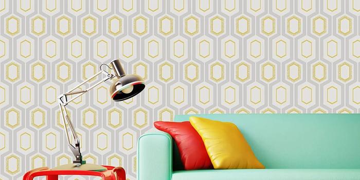 1500x1500 Coloroll M1025 Mortimer Yellow Geometric Wallpaper - - Amazon.com