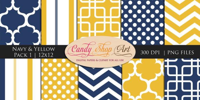1000x1000 Free download Navy Yellow and White digital backgrounds by