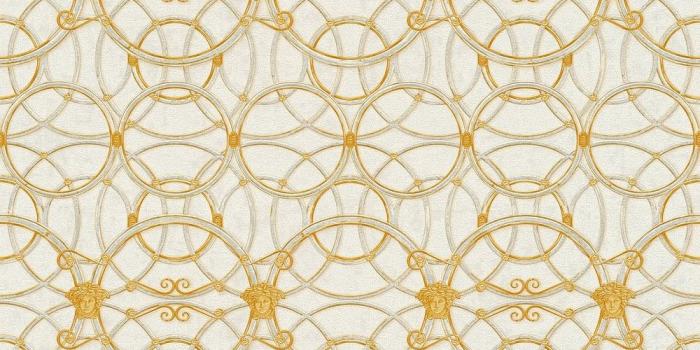 1000x1000 Versace La Scala Del Palazzo Geometric Wallpaper White - Wallpaper