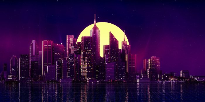 4096x2400 Neon City Wallpapers