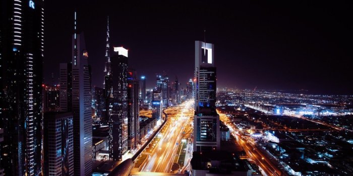 1332x850 Wallpaper night, city, Dubai, night city, Dubai, night, night city