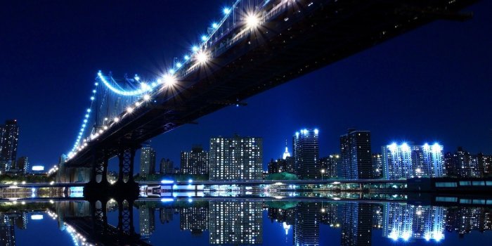 1920x1080 1920x1080, Late Night City Bridge View Hd Wallpaper - 1080p City