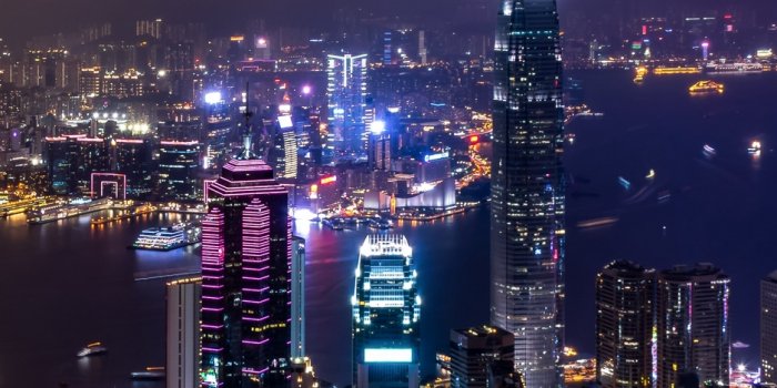 938x1668 Wallpaper Hong Kong, China, Skyscrapers, Night City, - Hong Kong