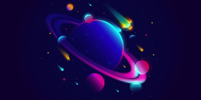 2802x1576 Neon Space Wallpaper posted by Sarah Walker