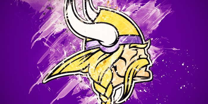 3840x2400 Minnesota Vikings, 4k, Logo, Grunge Art, American Football