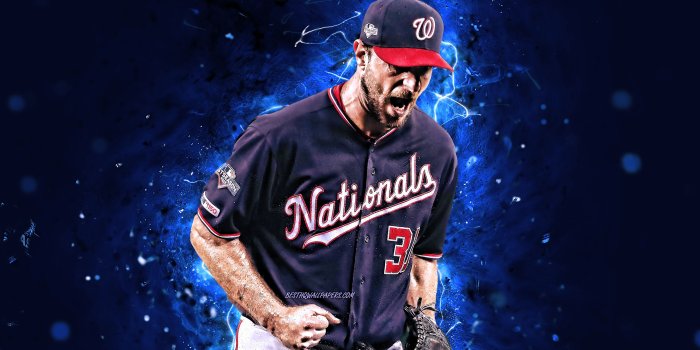 3840x2400 Download wallpapers Max Scherzer, 4k, MLB, Washington Nationals