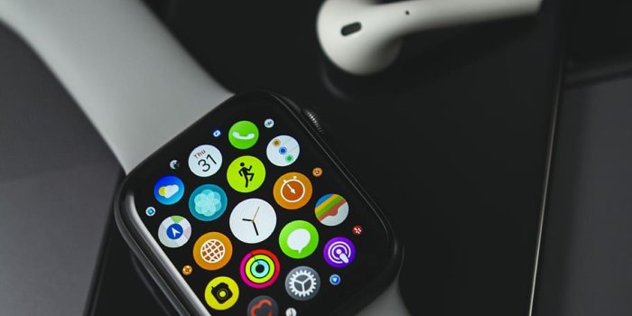 910x1138 HD wallpaper: Apple Watch on jet black iPhone 7, close-up, indoors