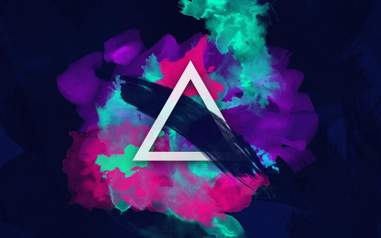 2048x1280 Triangle Paint Colorful Neon Wallpaper - Electronic Music